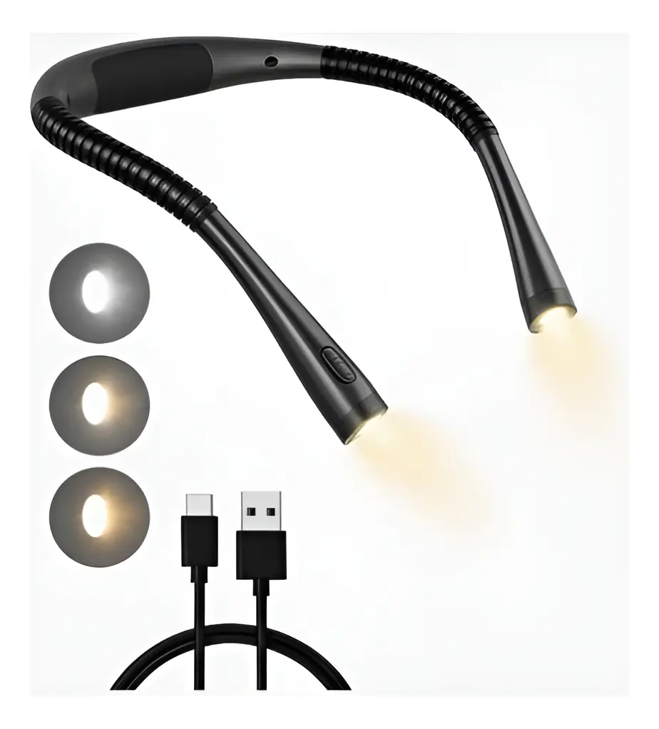 Luminária de Pescoço pra Leitura e Gravação