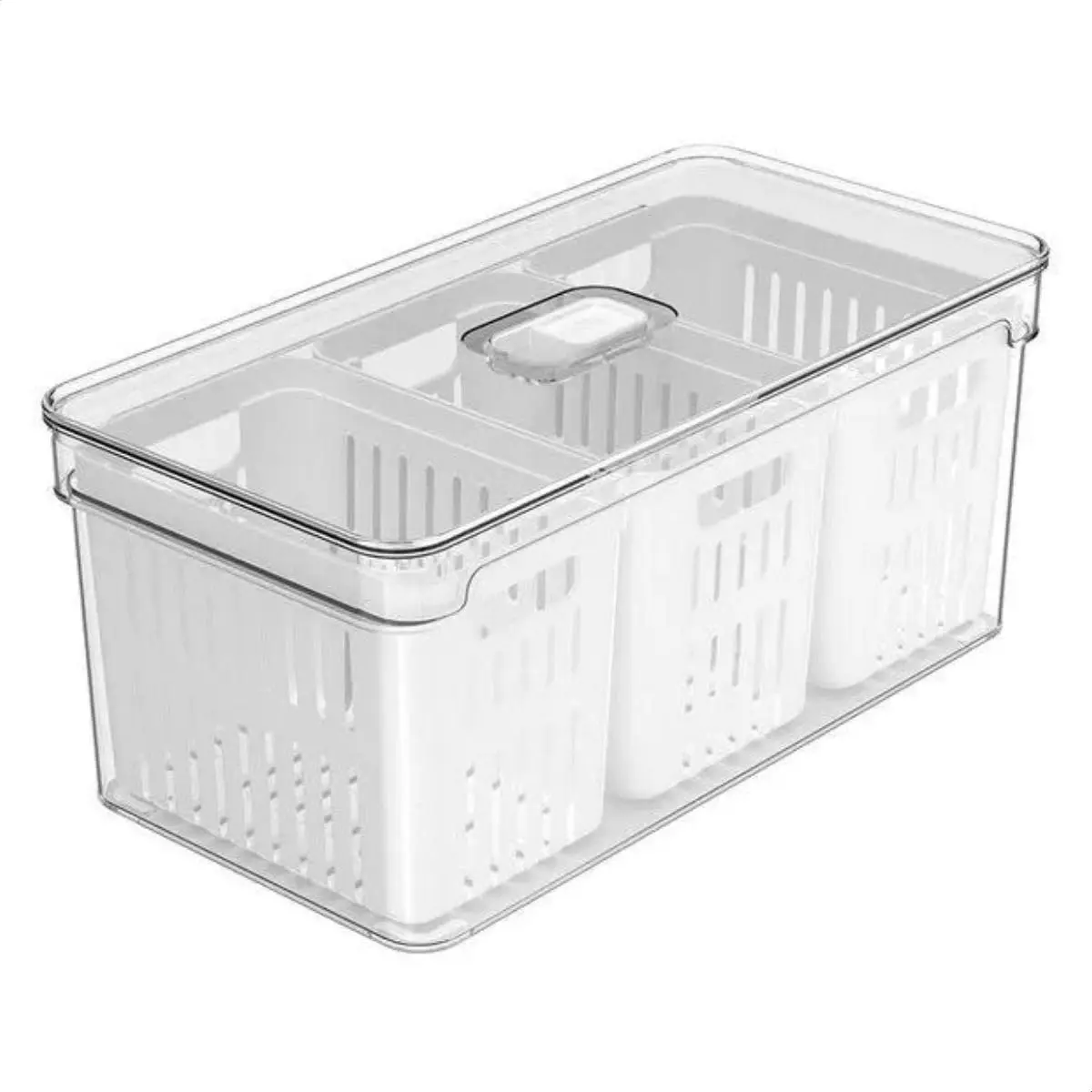 Organizador de Geladeira com 3 Cestos